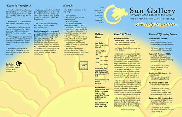 Sun Gallery Newsletter