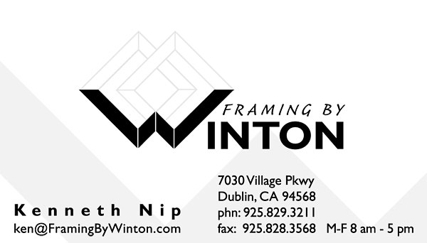 Framing By Winton Company Busness Card